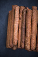 pile of authentic cigars
