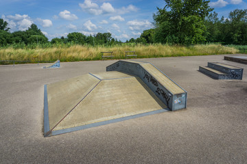 skate ramp in skate park