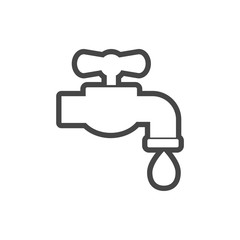 Faucet vector icon, Vector tap symbol