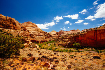 The Hickman Bridge Trail, Capital Reef National Park, Utah, USA
