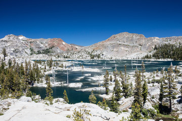 Scenic Overview of Lake Aloha, Desolation Wilderness, California