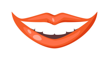 Obraz premium Woman lips isolated vector