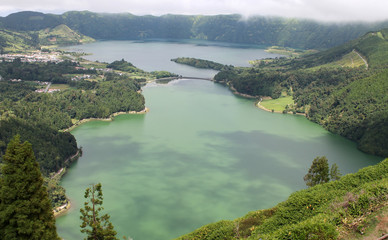 Azores' gorgeous Seven Cities volcanic lagoons - at Sao Miguel Island