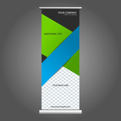 Business Vertical Banner Roll-up Vector Design