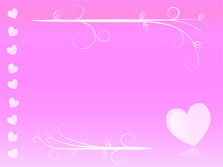 Cart&atilde;o rom&acirc;ntico com cora&ccedil;&otilde;es claros