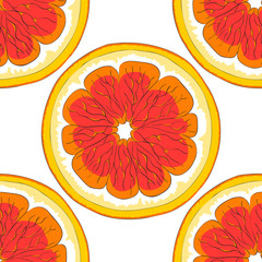 Grapefruit on a white background.