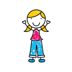 cartoon girl icon