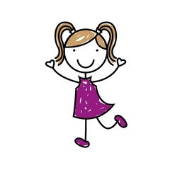 cartoon girl icon