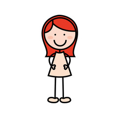 cartoon girl icon