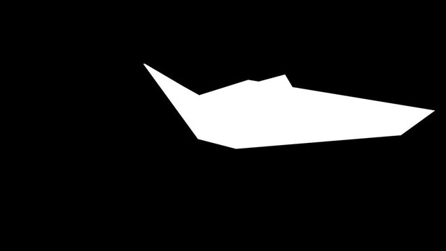 Paper plane with color pattern folding and takeoff