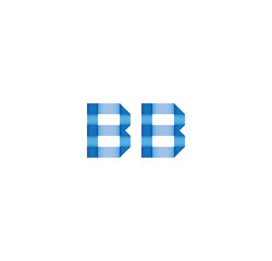 bb initial simple modern blue 