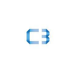 c3 initial simple modern blue 