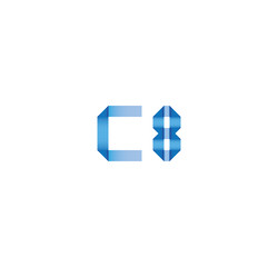 c8 initial simple modern blue 