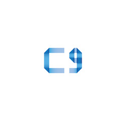 c9 initial simple modern blue 