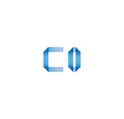 c0 initial simple modern blue 