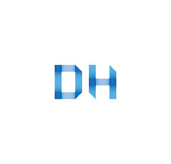 dh initial simple modern blue 