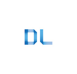 dl initial simple modern blue 