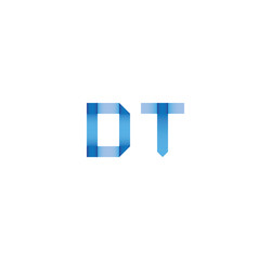 dt initial simple modern blue 