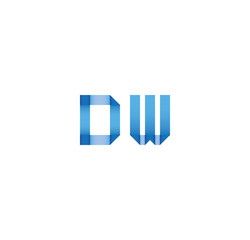 dw initial simple modern blue 