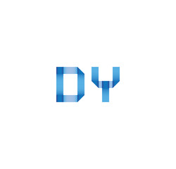 dy initial simple modern blue 