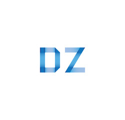 dz initial simple modern blue 