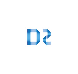 d2 initial simple modern blue 