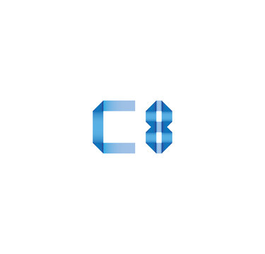 c8 initial simple modern blue 