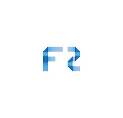 f2 initial simple modern blue 