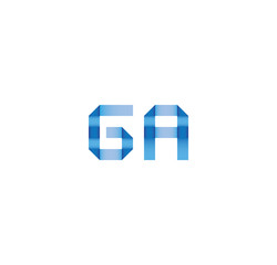 ga initial simple modern blue 
