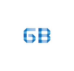 gb initial simple modern blue 