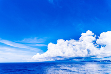 Fototapeta na wymiar Sea, clouds, landscape. Okinawa, Japan, Asia.