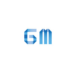gm initial simple modern blue 