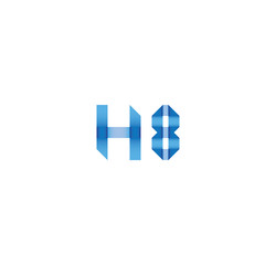 h8 initial simple modern blue 