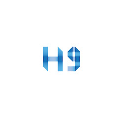 h9 initial simple modern blue 