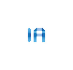 ia initial simple modern blue 