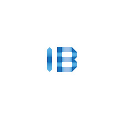 ib initial simple modern blue 