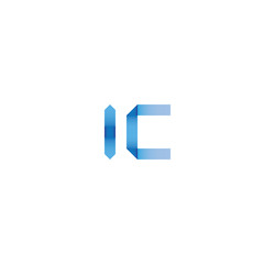 ic initial simple modern blue 