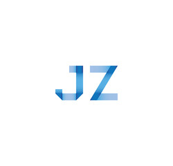 jz initial simple modern blue 