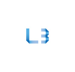 l3 initial simple modern blue 