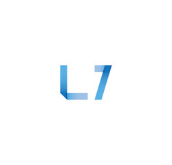l7 initial simple modern blue 