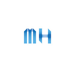 mh initial simple modern blue 