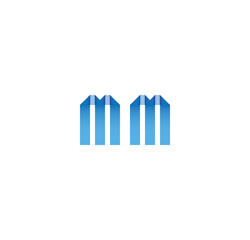 mm initial simple modern blue 