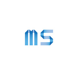 ms initial simple modern blue 