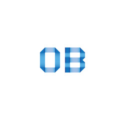 ob initial simple modern blue 