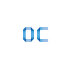 oc initial simple modern blue 