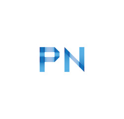 pn initial simple modern blue 