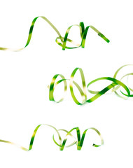 Obraz premium Curly and glossy ribbon isolated