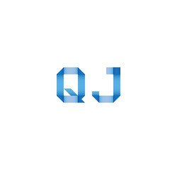 qj initial simple modern blue 