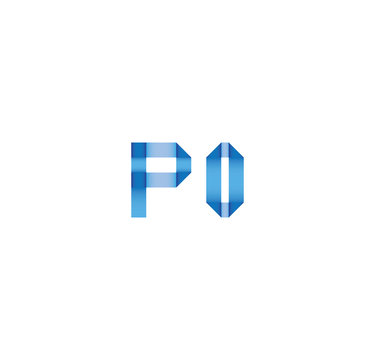 p0 initial simple modern blue 