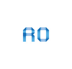 ro initial simple modern blue 